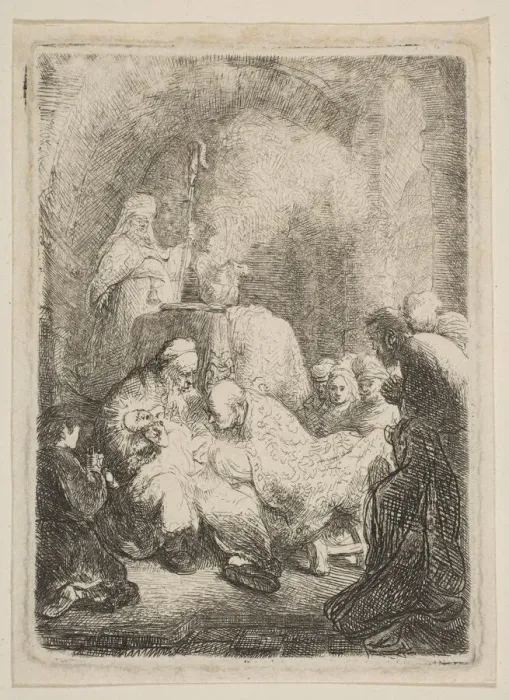 Framed Print : The Circumcision: Small Plate, ca. 1630. Creator: Rembrandt Harmensz van Rijn Framed Print : The Circumcision: Small Plate, ca. 1630. Creator: Rembrandt Harmensz van Rijn