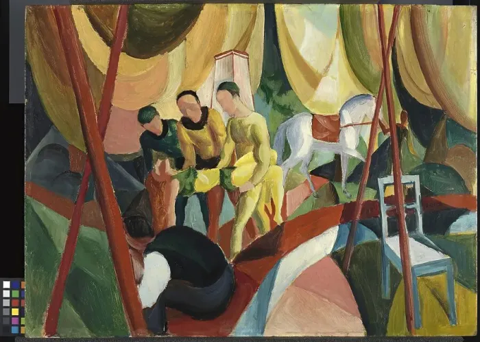 Framed Print : Circus, 1913. Creator: August Macke Framed Print : Circus, 1913. Creator: August Macke