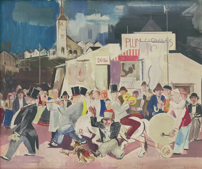 Framed Print : Circus, 1932. Creator: Vilmos Aba-Novak Framed Print : Circus, 1932. Creator: Vilmos Aba-Novak