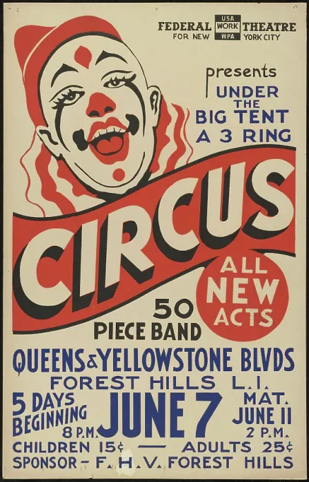 Framed Print : Circus, New York, [1935]. Creator: Unknown