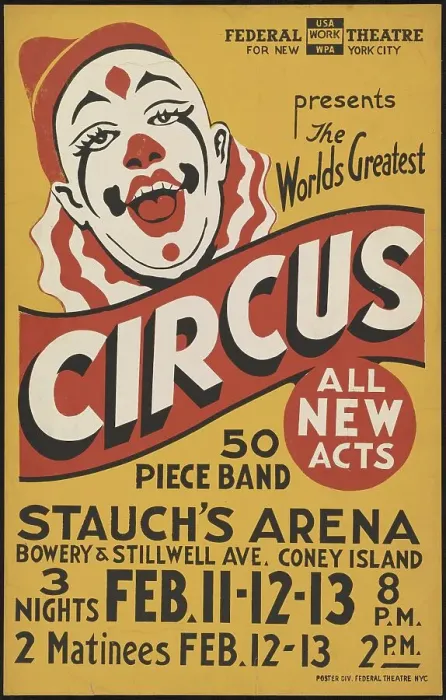 Framed Print : Circus, New York, [1935]. Creator: Unknown