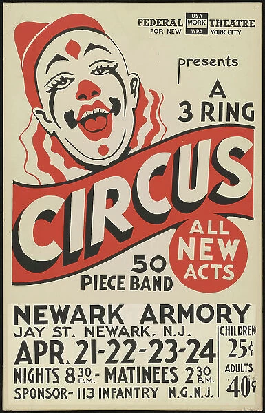 Circus, Newark, NJ, [193-]. Creator: Unknown