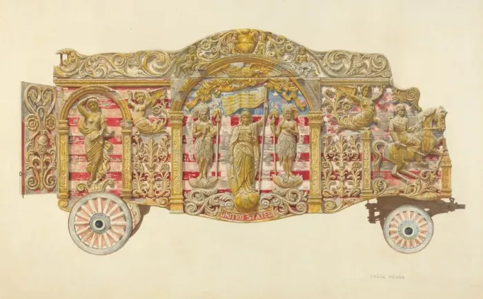 Framed Print : Circus Wagon, c. 1938. Creator: Frank M Keane Framed Print : Circus Wagon, c. 1938. Creator: Frank M Keane