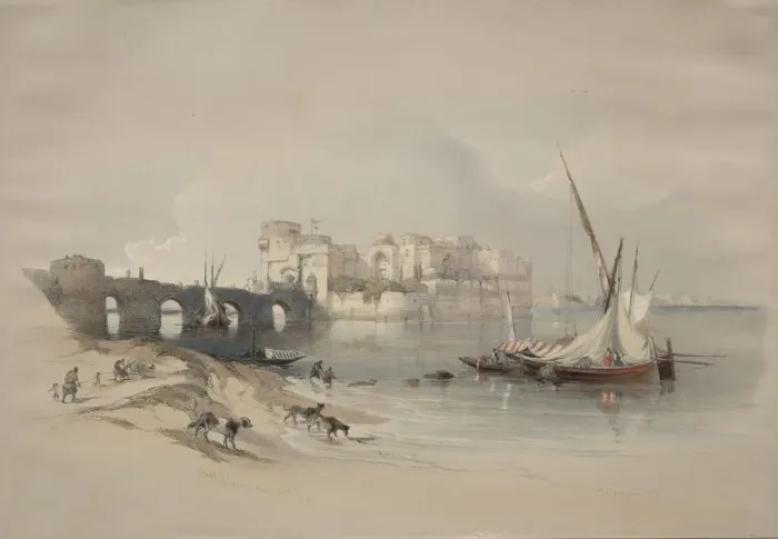 Framed Print : Citadel of Sidon, 1839. Creator: David Roberts (British, 1796-1864) Framed Print : Citadel of Sidon, 1839. Creator: David Roberts (British, 1796-1864)