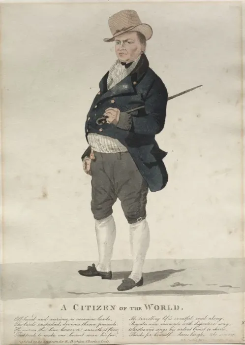 Framed Print : A Citizen of the World. Creator: Richard Dighton (British, 1795-1880) Framed Print : A Citizen of the World. Creator: Richard Dighton (British, 1795-1880)