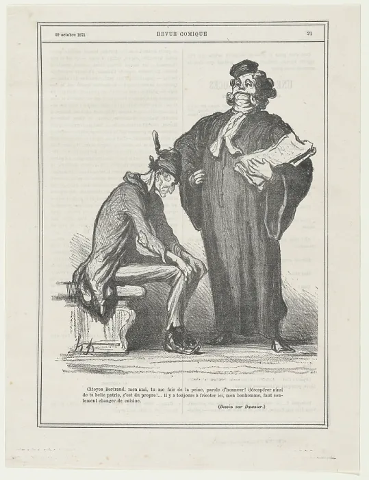 Framed Print : Citoyen Bertrand, mon ami, tu me fais de la peine, parole d'honneur!, 1871 Framed Print : Citoyen Bertrand, mon ami, tu me fais de la peine, parole d'honneur!, 1871