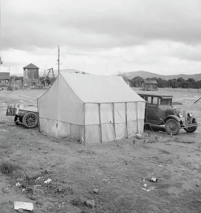 Framed Print : Citrus workers in winter quarters, near Lindsay, Tulare County, California, 1939. Creator: Dorothea Lange Framed Print : Citrus workers in winter quarters, near Lindsay, Tulare County, California, 1939. Creator: Dorothea Lange