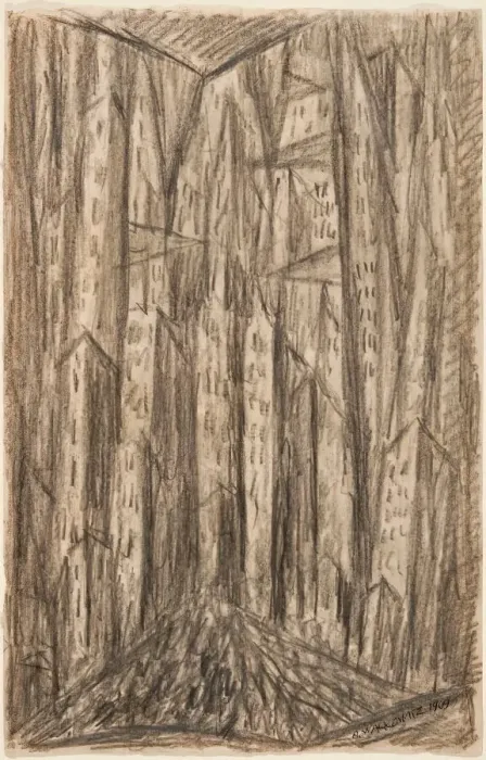 Framed Print : The City, 1909. Creator: Abraham Walkowitz