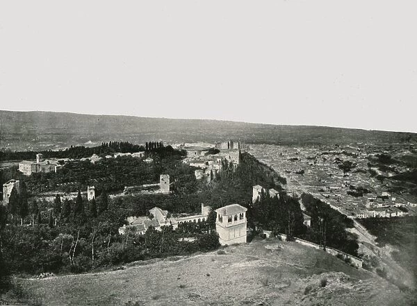 The city and the Alhambra, Granada, Spain, 1895. Creator: W &s Ltd