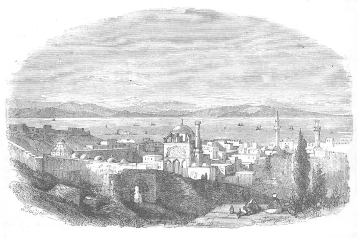 Framed Print : City and Bay of Acre, c1880 Framed Print : City and Bay of Acre, c1880