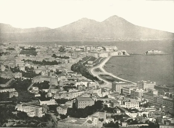 Framed Print : The City, Bay and Vesuvius, Naples, Italy, 1895. Creator: Unknown Framed Print : The City, Bay and Vesuvius, Naples, Italy, 1895. Creator: Unknown