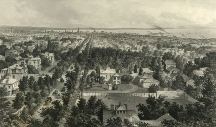 Framed Print : City of Buffalo, 1872. Creator: William Wellstood Framed Print : City of Buffalo, 1872. Creator: William Wellstood
