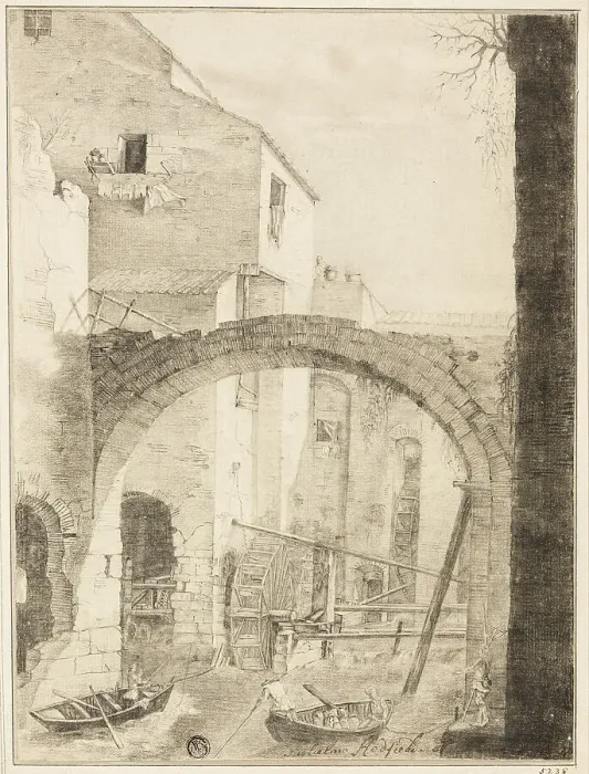 Framed Print : City Canal, 1778. Creator: George Hadfield Framed Print : City Canal, 1778. Creator: George Hadfield
