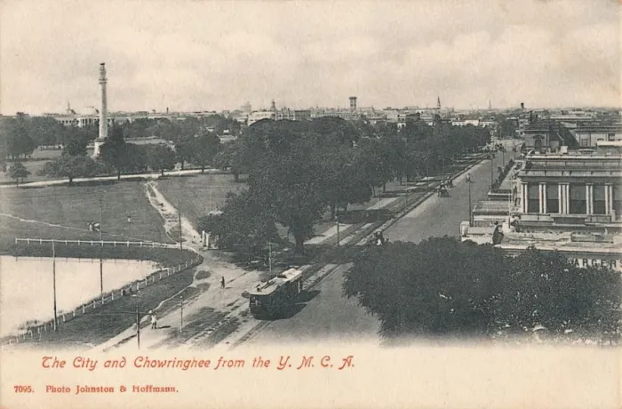 Framed Print : The City and Chowringhee from the Y. M. C. A. early 20th century. Creator: Johnston & Hoffmann Framed Print : The City and Chowringhee from the Y. M. C. A. early 20th century. Creator: Johnston & Hoffmann