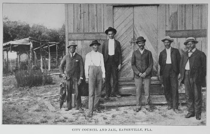 Framed Print : City Council and jail, Eatonville, Fla. 1907. Creator: Unknown Framed Print : City Council and jail, Eatonville, Fla. 1907. Creator: Unknown