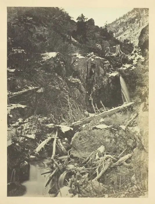 Framed Print : City Creek Canon, Wasatch Mountains, Salt Lake Valley, 1868 / 69. Creator: Andrew Joseph Russell Framed Print : City Creek Canon, Wasatch Mountains, Salt Lake Valley, 1868 / 69. Creator: Andrew Joseph Russell