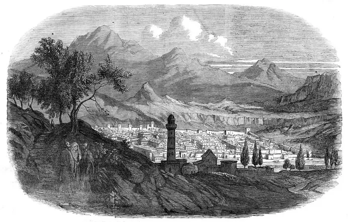 Framed Print : The City of Erzeroom, in Asiatic Turkey, 1854. Creator: Unknown Framed Print : The City of Erzeroom, in Asiatic Turkey, 1854. Creator: Unknown