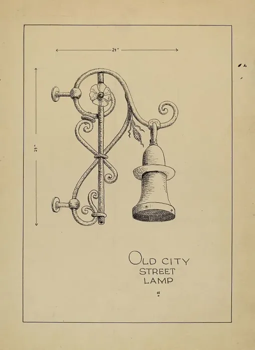 Framed Print : City Gas Light Bracket, c. 1936. Creator: Lucien Verbeke Framed Print : City Gas Light Bracket, c. 1936. Creator: Lucien Verbeke