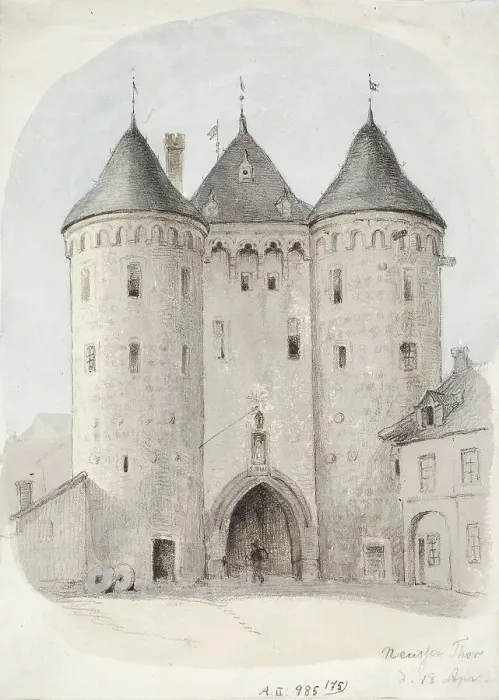 Framed Print : City gate Neusser Thor, 1850-1855. Creator: Karl Anders Ekman Framed Print : City gate Neusser Thor, 1850-1855. Creator: Karl Anders Ekman