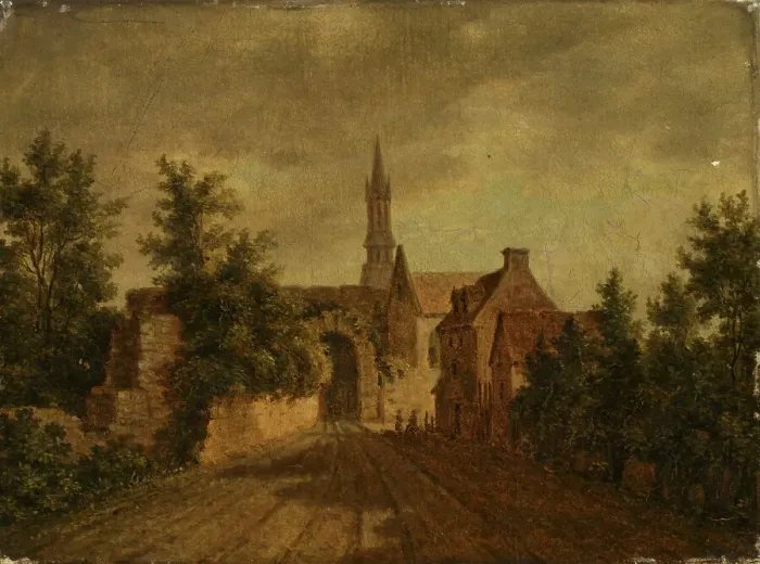Framed Print : The city gate, Senlis, 1700-1799. Creator: I.M Framed Print : The city gate, Senlis, 1700-1799. Creator: I.M