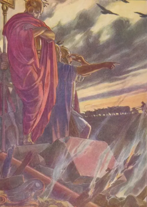 Framed Print : The city was given to the flames, 1912 (1912)