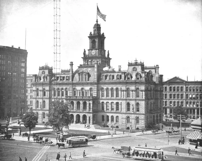 Framed Print : City Hall, Detroit, Michigan, USA, c1900. Creator: Unknown Framed Print : City Hall, Detroit, Michigan, USA, c1900. Creator: Unknown