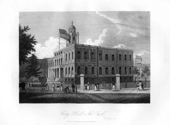 Framed Print : City Hall, New York, 1855 Framed Print : City Hall, New York, 1855