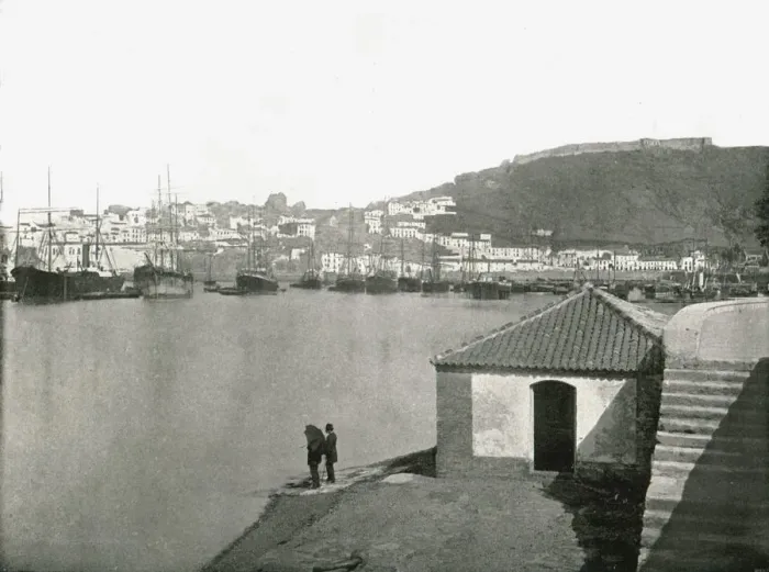 Framed Print : The city and harbour of Malaga, Spain, 1895. Creator: W &s Ltd Framed Print : The city and harbour of Malaga, Spain, 1895. Creator: W &s Ltd
