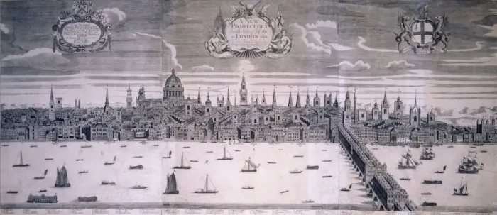 Framed Print : City of London, c1710