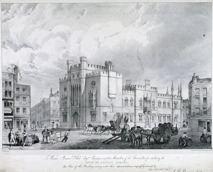 Framed Print : City of London School, London, 1835 Artist: GE Madeley Framed Print : City of London School, London, 1835 Artist: GE Madeley