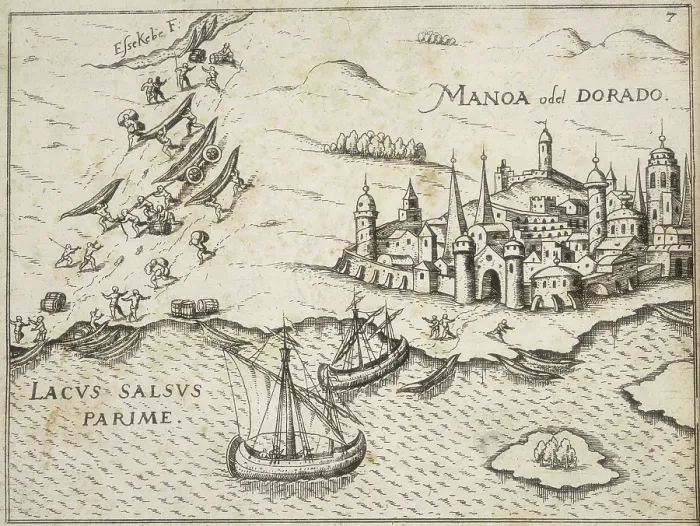 Framed Print : City of Manoa, 1599. Creator: Unknown Framed Print : City of Manoa, 1599. Creator: Unknown