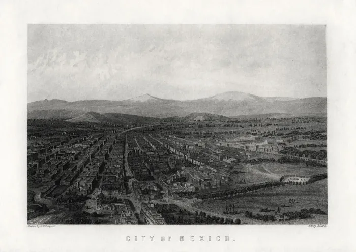 Framed Print : City of Mexico, 1883. Artist: Henry Adlard Framed Print : City of Mexico, 1883. Artist: Henry Adlard