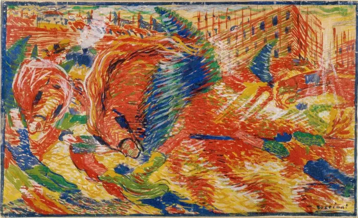 Framed Print : The City Rises, 1910 Framed Print : The City Rises, 1910