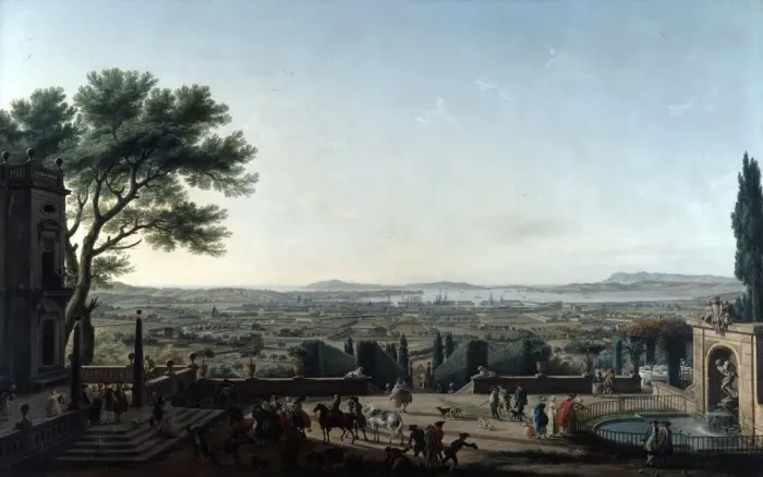 Framed Print : The City and Roads of Toulon, France, 1756. Artist: Claude-Joseph Vernet Framed Print : The City and Roads of Toulon, France, 1756. Artist: Claude-Joseph Vernet