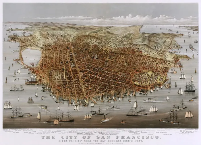 Framed Print : The City of San Francisco, 1878 Framed Print : The City of San Francisco, 1878
