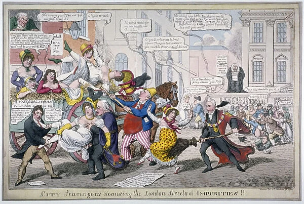 City Scavengers Cleansing the London Streets of Impurities, 1816