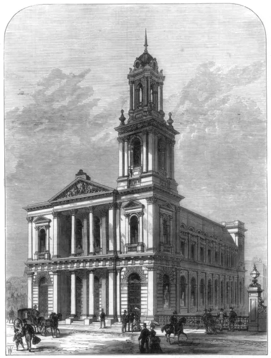 Framed Print : The City Temple, Holborn Viaduct, London, 1875 Framed Print : The City Temple, Holborn Viaduct, London, 1875