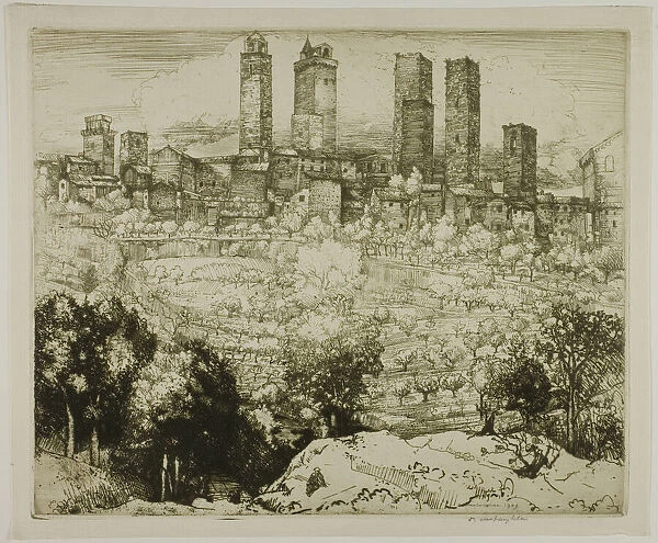 The City of Towers, 1909. Creator: Donald Shaw MacLaughlan