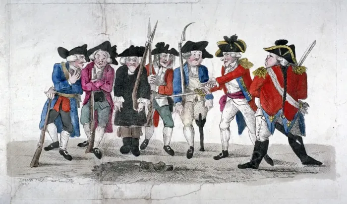 Framed Print : City traind bands, 1789. Artist: John Nixon