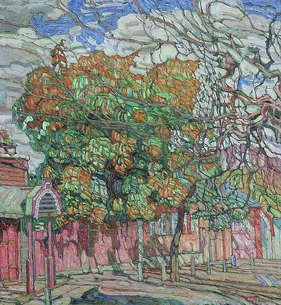 A City View. Autumn, 1914. Creator: Manievich (Manevich), Abraham (Abram) (1883-1942)