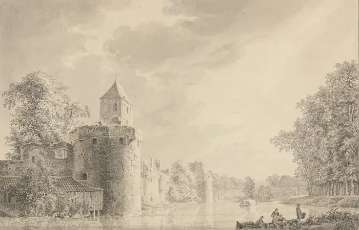 Framed Print : The City Walls of Utrecht by the Plompetoren, 1763. Creator: Paulus van Liender Framed Print : The City Walls of Utrecht by the Plompetoren, 1763. Creator: Paulus van Liender