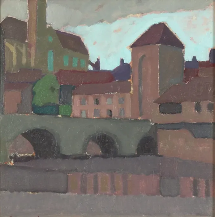 Framed Print : Cityscape, 1913. Creator: Eero Snellman Framed Print : Cityscape, 1913. Creator: Eero Snellman