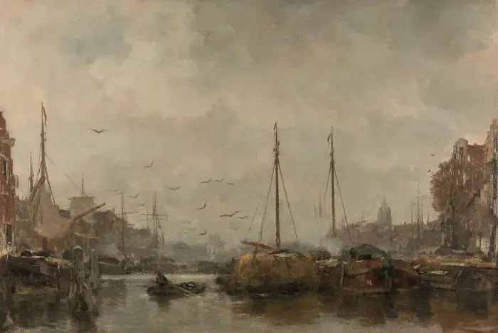 Framed Print : Cityscape, c.1885-c.1887. Creator: Jacob Henricus Maris Framed Print : Cityscape, c.1885-c.1887. Creator: Jacob Henricus Maris