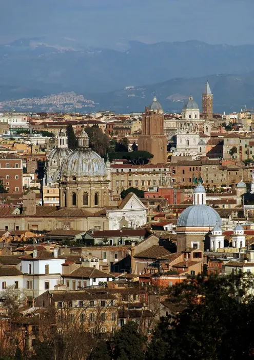 Framed Print : Cityscape from the Piazza Garibaldi, Rome, Italy, 2009. Creator: LTL Framed Print : Cityscape from the Piazza Garibaldi, Rome, Italy, 2009. Creator: LTL