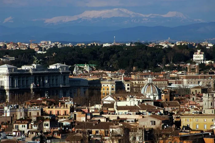 Framed Print : Cityscape from the Piazza Garibaldi, Rome, Italy, 2009. Creator: LTL Framed Print : Cityscape from the Piazza Garibaldi, Rome, Italy, 2009. Creator: LTL