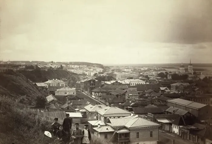 Framed Print : Cityscape view of Tomsk, between 1885 and 1886. Creator: Unknown Framed Print : Cityscape view of Tomsk, between 1885 and 1886. Creator: Unknown