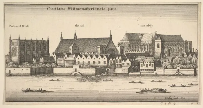 Framed Print : Ciuitatis Westmonasteriensis pars (Westminster from the River), 1647 Framed Print : Ciuitatis Westmonasteriensis pars (Westminster from the River), 1647