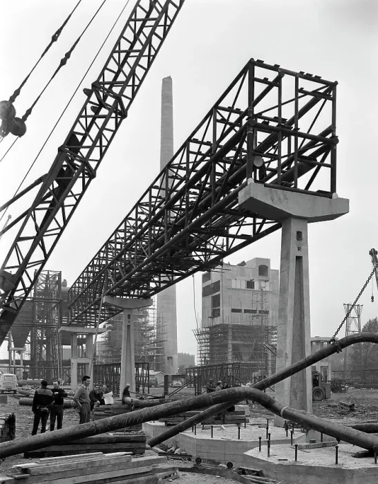 Framed Print : Civil engineers on the site of Coleshill Gas Works, Warwickshire, 1962 Framed Print : Civil engineers on the site of Coleshill Gas Works, Warwickshire, 1962