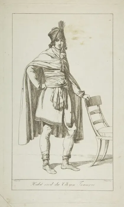 Framed Print : Civil Garb of the French Citizen, 1794. Creator: Vivant Denon Framed Print : Civil Garb of the French Citizen, 1794. Creator: Vivant Denon