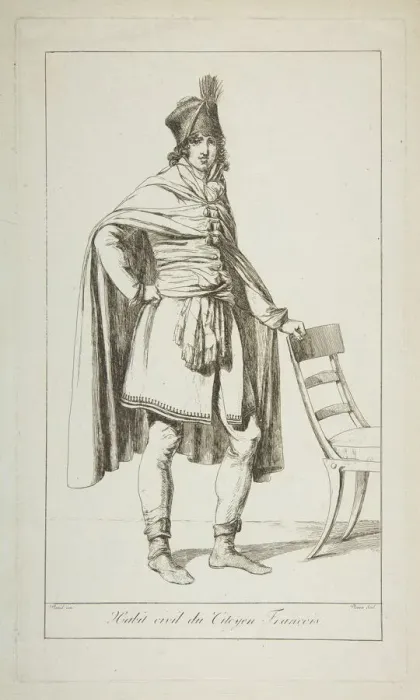 Framed Print : Civil Garb of the French Citizen, 1794. Creator: Vivant Denon Framed Print : Civil Garb of the French Citizen, 1794. Creator: Vivant Denon